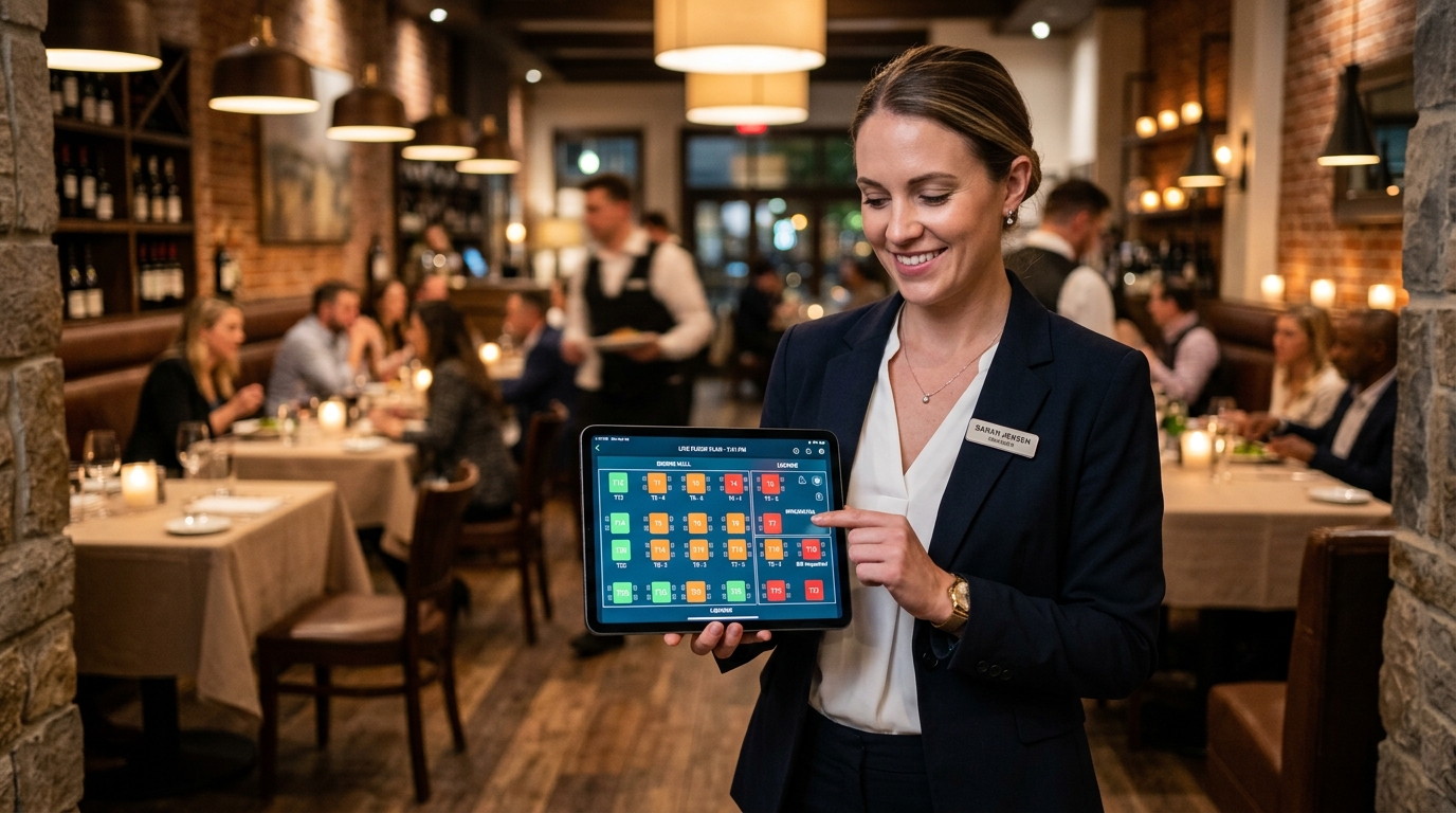 OrderVaani Live Restaurant Floor Plan and Table Management Dashboard on Tablet